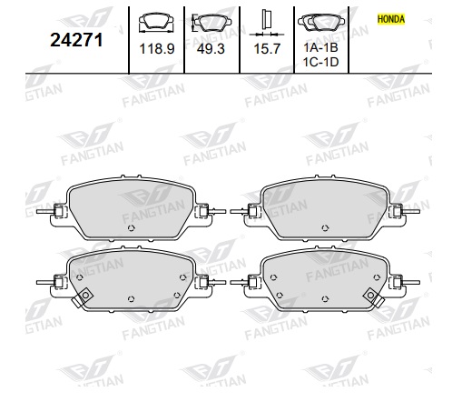 PASTILLAS TRA HONDA CRV 18 BREMSI