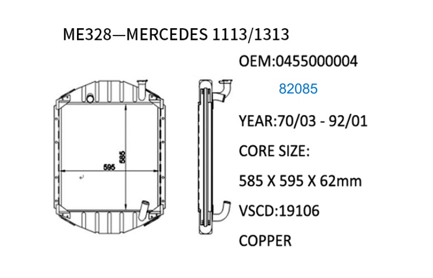 RADIADOR MB 1113-1313