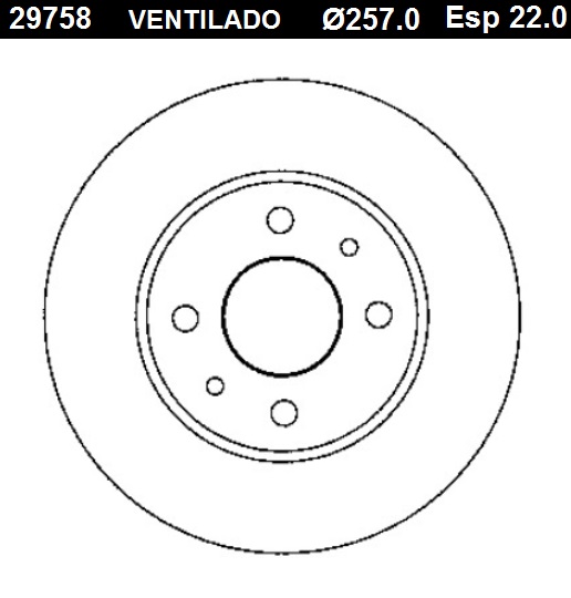 DISCO FRENO (257mm) DEL FIAT FIORINO-ARGO BREME