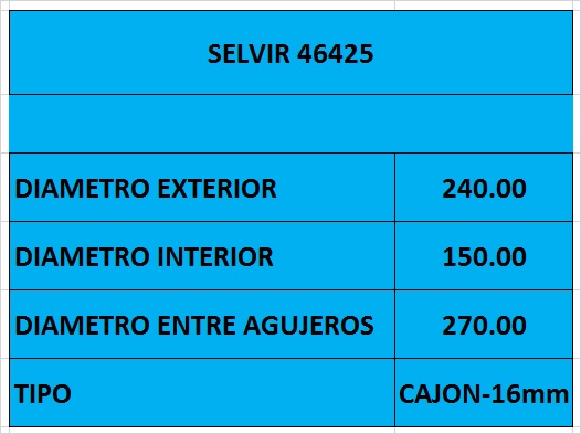 PLACA EMBR FOTON OLLIN (240mm)