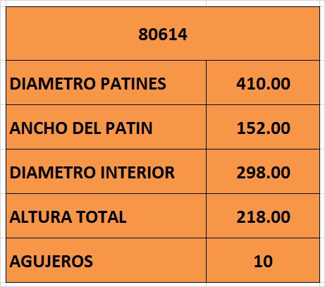 CAMPANA FRENO 410mm 10 AGUJEROS TRA MB 1518