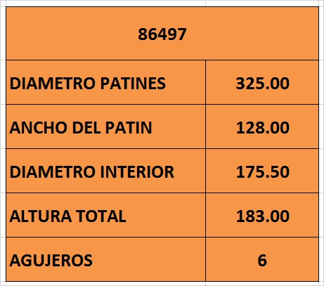 CAMPANA FRENO 325mm 6 AGUJEROS DEL/TRA IVECO VERTI