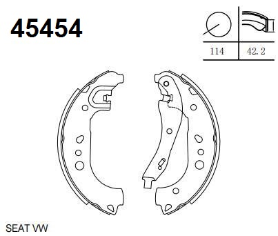 PATINES FRENO TRA VW POLO 18 (228 X 42) BREMSI