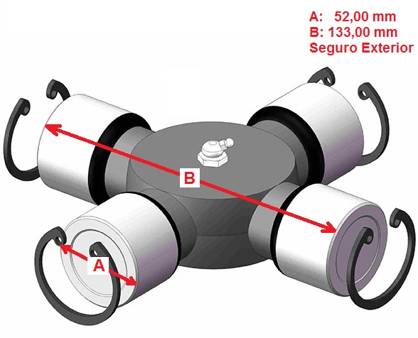 CRUCETA 52.00mm MB/YUTONG 5-12924X