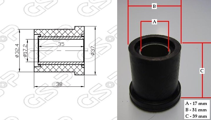BUJE ELASTICO TRA KIA - MAZDA (K)