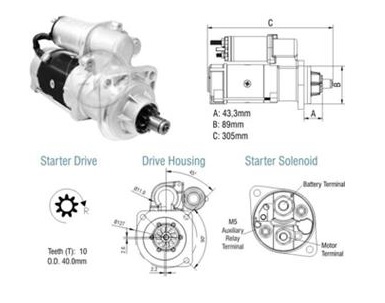 ARRANQUE 10D FORD-VW C/CUMMINS ISB 4.5-6.7 24V