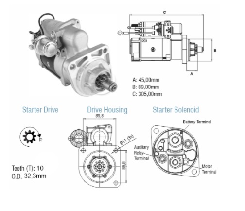 ARRANQUE 10D VW C/CUMMINS ISB 24V