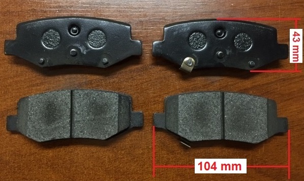 PASTILLAS TRA BYD S6 (104mm)