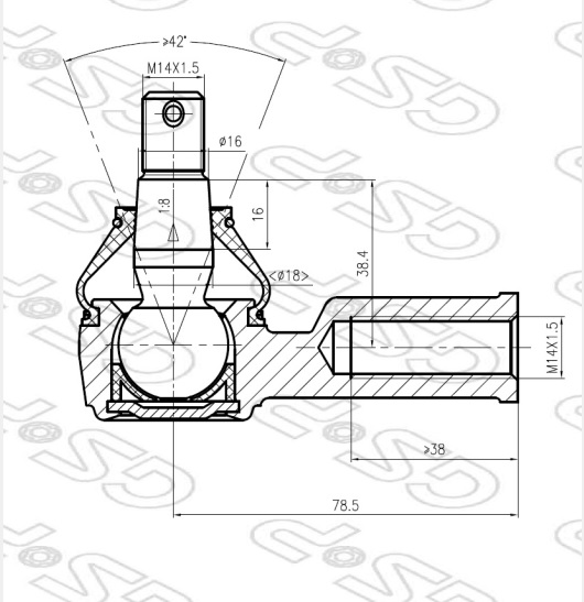 PUNTERO IZQ ISUZU P-UP 89 (2-4WD) AYD
