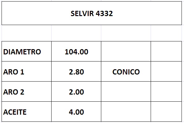 AROS 104.0mm HYUNDAI HD65-78 STD (4mm)