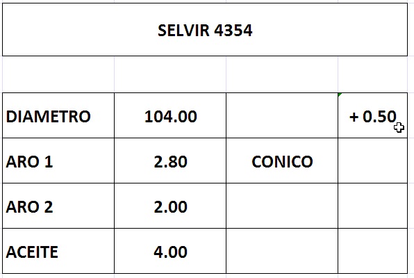 AROS 104.0mm HYUNDAI HD65-78 0.50 (4mm)
